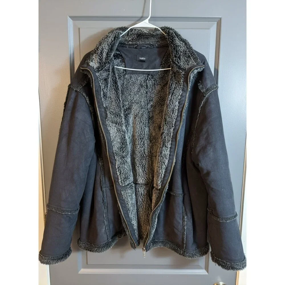 Toku Women’s Faux‎ Suede & Fur Coat